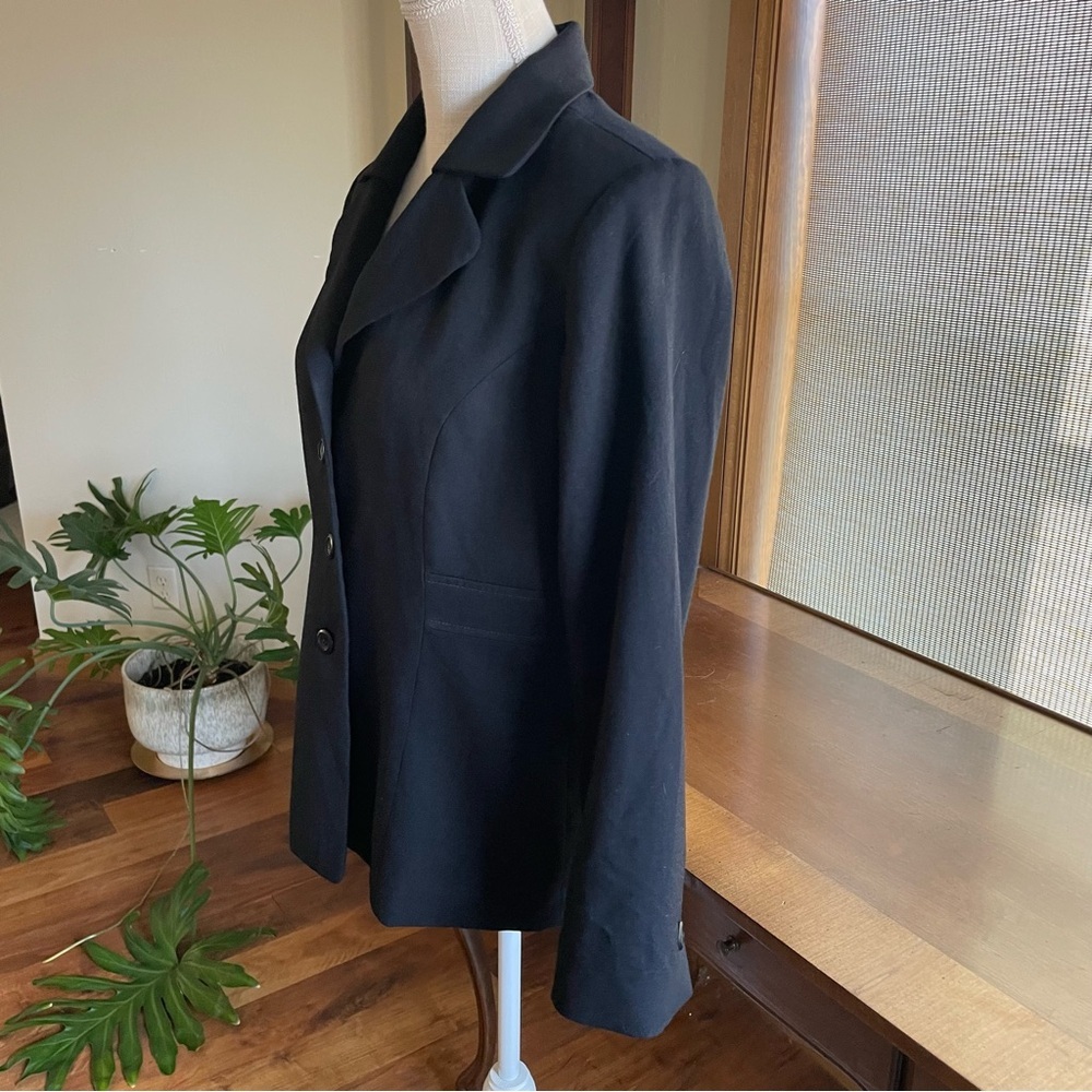 Pendleton Classic Black Wool Blazer Neutral Minim… - image 2